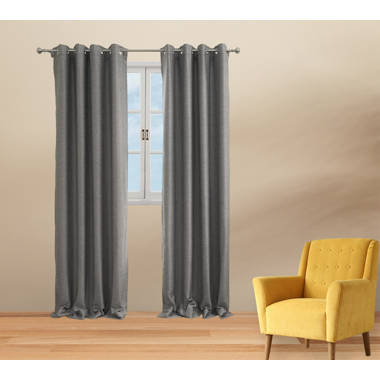 Frifoho Solid Color Rope Ring Top Blackout Curtain | Wayfair